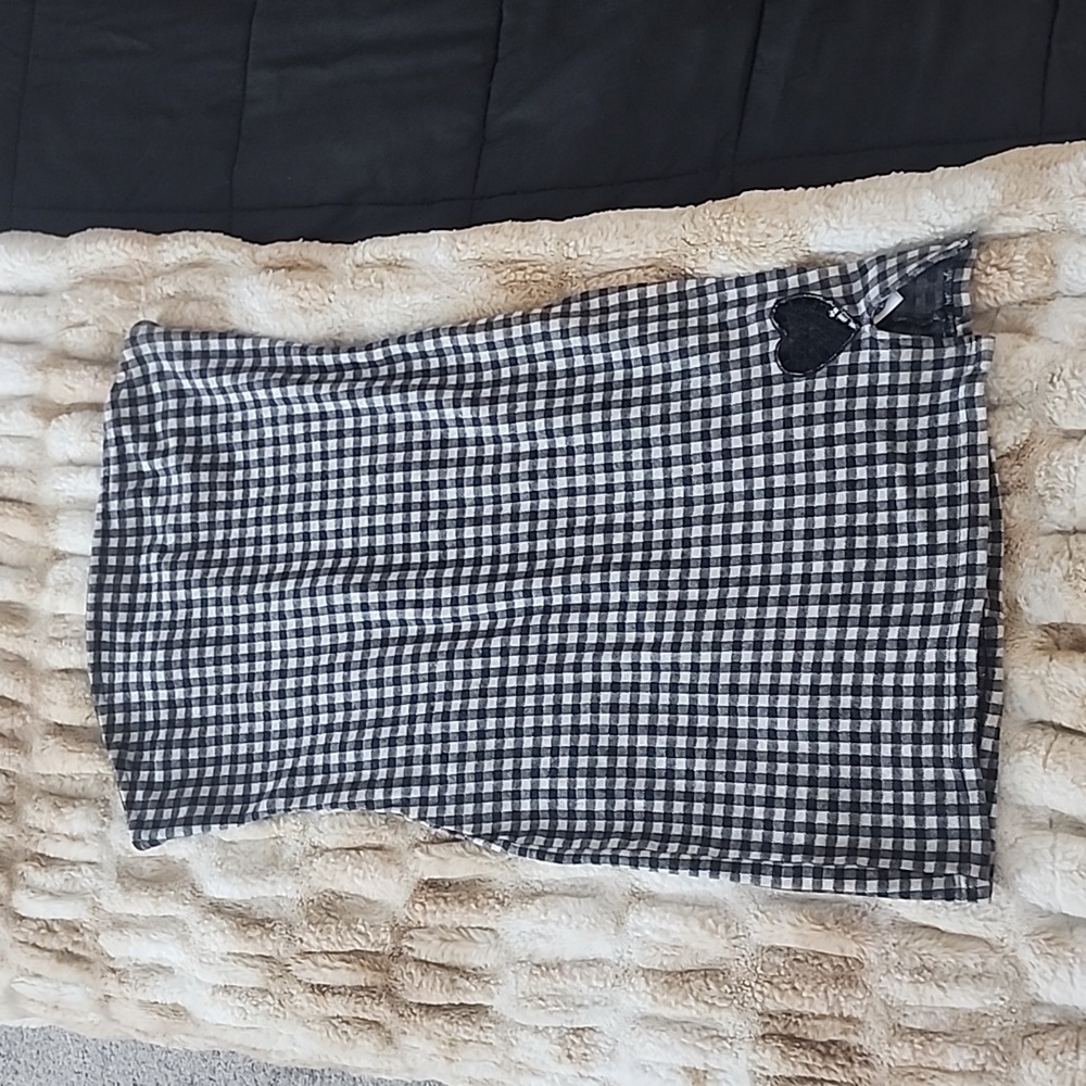 Checked mini dress